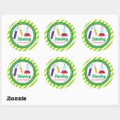 Sticker Rond Baby shower d'anniversaire Mad Science (Feuille)