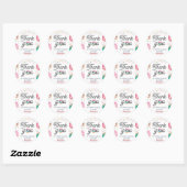 Sticker Rond Baby shower d'anniversaire Sweet One (Feuille)