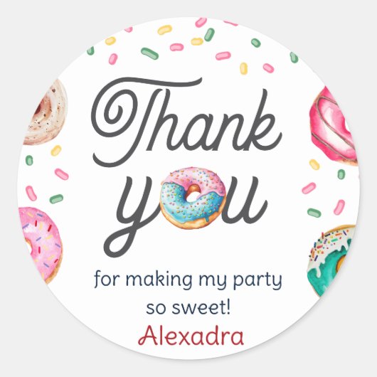 Sticker Rond Baby shower d'anniversaire Sweet One (Devant)