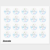 Sticker Rond Baby shower d'aquarelle de cygne (Feuille)