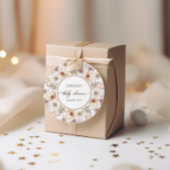 Sticker Rond Baby shower d'aquarelle florale chic