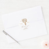 Sticker Rond Baby shower d'aquarelle moderne Teddy Bear (Enveloppe)