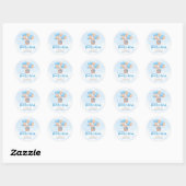 Sticker Rond Baby shower d'attente avant (Feuille)