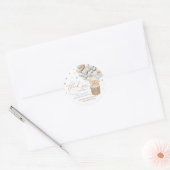 Sticker Rond Baby shower d'attente de l'ours en peluche d'atte (Enveloppe)