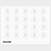 Sticker Rond Baby shower d'autocollant d'enveloppe de nuage (Feuille)