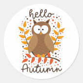 Sticker Rond  Baby Shower d'Automne (Devant)
