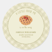 Sticker Rond Baby shower d'automne de la coupe d'aquarelle (Devant)