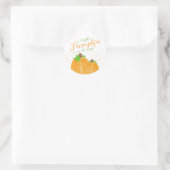 Sticker Rond Baby shower d'automne de Little Citrouille (Sac)