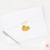 Sticker Rond Baby shower d'automne de Little Citrouille (Enveloppe)
