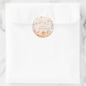 Sticker Rond Baby shower d'automne du Petit Citrouille (Sac)