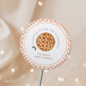 Sticker Rond Baby shower d'automne Little Cutie Pie