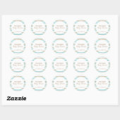 Sticker Rond Baby shower de bande d'aquarelle vert moderne (Feuille)