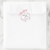 Sticker Rond Baby shower de boule rose (Sac)