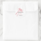 Sticker Rond Baby shower de boule rose (Sac)