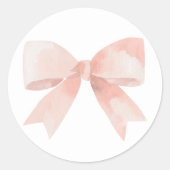 Sticker Rond Baby shower de boule rose (Devant)