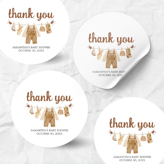 Sticker Rond Baby shower de brassage de café