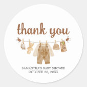 Sticker Rond Baby shower de brassage de café (Devant)