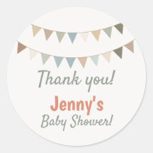 Baby shower de bunker Pastel merci