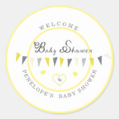 Sticker Rond Baby shower de Bunling très ensoleillé (Devant)