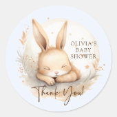 Sticker Rond Baby shower de Bunny Boys de sciage (Devant)