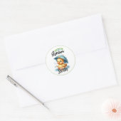 Sticker Rond Baby shower de canard en caoutchouc (Enveloppe)