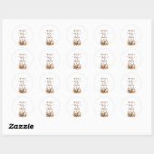 Sticker Rond Baby shower de cerfs de bois d'automne (Feuille)