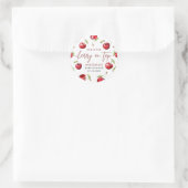 Sticker Rond Baby shower de cerise douce (Sac)