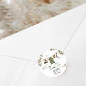 Sticker Rond Baby shower de chasse au canard