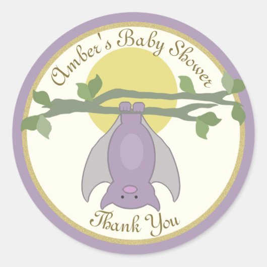 Sticker Rond Baby shower de chaume d'Halloween (Devant)