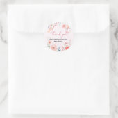 Sticker Rond Baby shower de chemin en floraison (Sac)