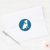 Sticker Rond Baby shower de chien taureau Pit (Enveloppe)