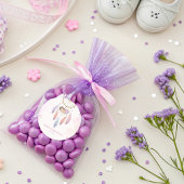 Sticker Rond Baby shower de dragage pastel