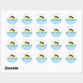Sticker Rond Baby shower de Duckie Boy en caoutchouc (Feuille)