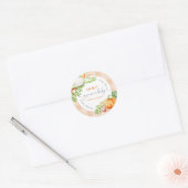 Sticker Rond Baby shower de ferme Citrouille d'automne de bébé  (Enveloppe)
