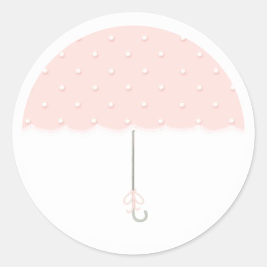 Sticker Rond Baby shower de fille (Devant)