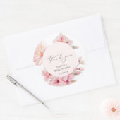 Sticker Rond Baby shower de fleurs de cerisier de Sakura (Enveloppe)