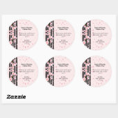 Sticker Rond Baby shower de fleurs de cerisiers Sakura Spring (Feuille)