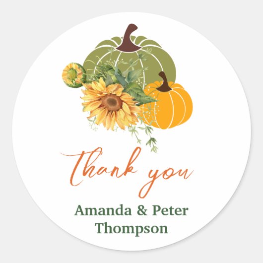 Sticker Rond Baby shower de fleurs de soleil de petite taille C (Devant)