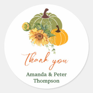 Sticker Rond Baby shower de fleurs de soleil de petite taille C