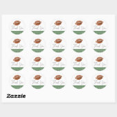 Sticker Rond Baby shower de football (Feuille)
