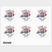 Sticker Rond Baby shower de football (Feuille)