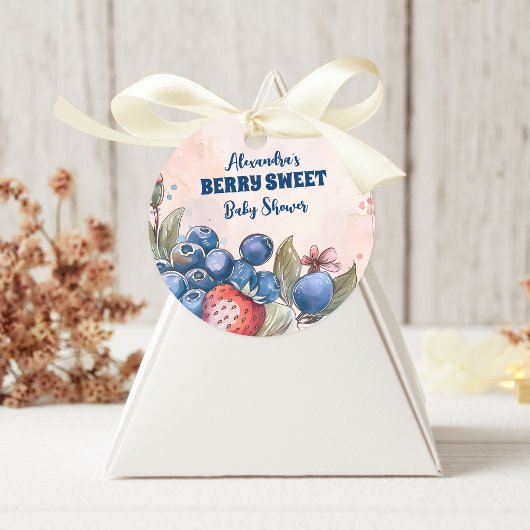 Sticker Rond Baby shower de fruits sucrés de Berry