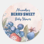 Sticker Rond Baby shower de fruits sucrés de Berry (Devant)