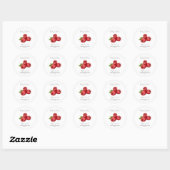 Sticker Rond Baby shower de graines de framboise (Feuille)
