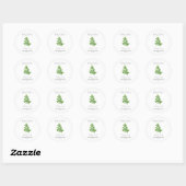 Sticker Rond Baby shower de graines de persil en fleurs (Feuille)