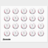 Sticker Rond Baby shower de jardin de fées (Feuille)