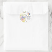 Sticker Rond Baby shower de jardin papillon (Sac)