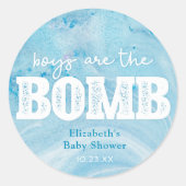 Sticker Rond Baby shower de la bombe (Devant)