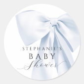 Sticker Rond Baby shower de la ceinture bleue (Devant)