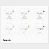 Sticker Rond Baby shower de la petite abeille (Feuille)